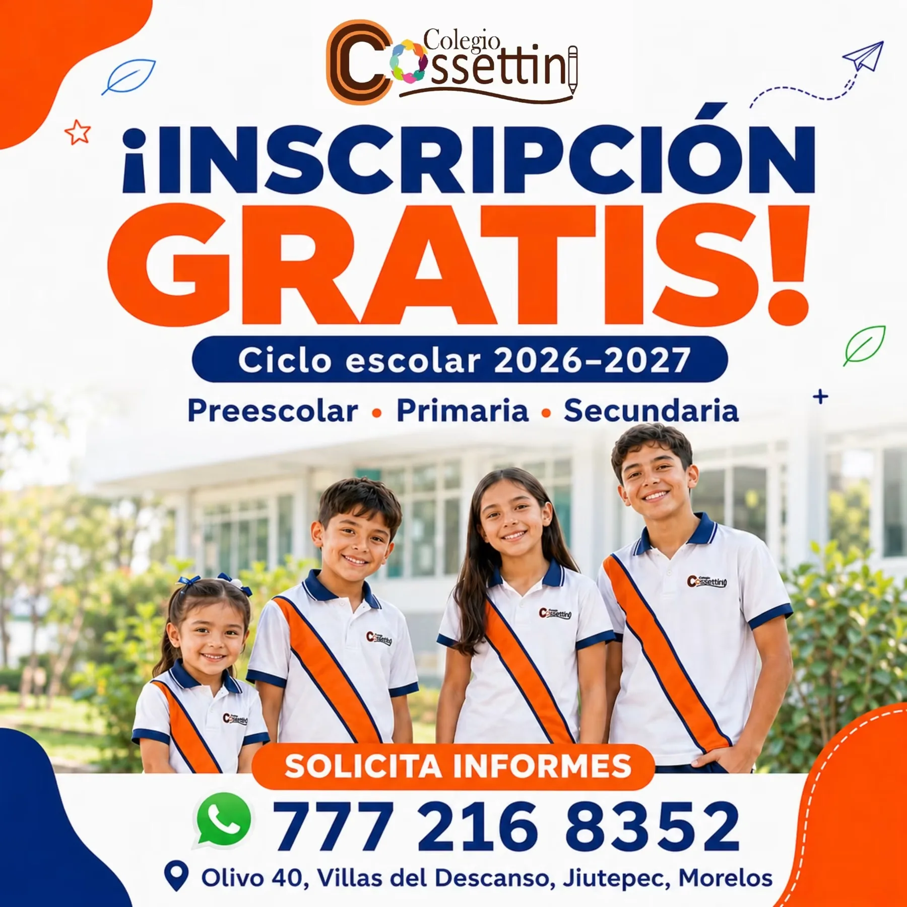 Alumnos de preescolar, primaria y secundaria